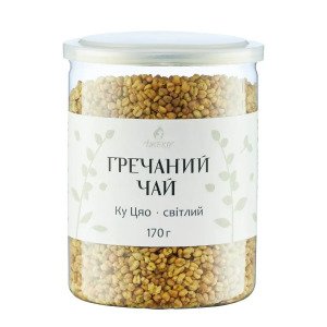 Чай гречаний світлий татарський гранульований Їжеко (Ку Цяо), 170 г у банці Easy Open