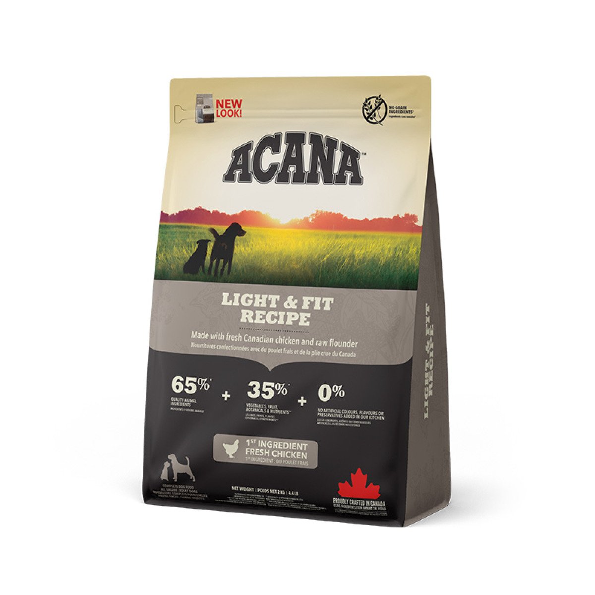Сухий беззерновий корм для дорослих собак ACANA Light & Fit Recipe, 2 кг
