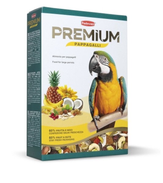 Premium pappagalli 500g/Корм д/вел. папуг Падован Преміум Паппагаллі 500г