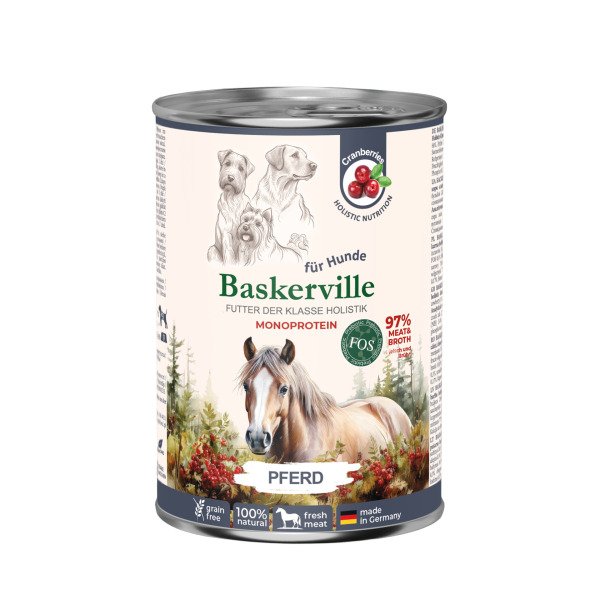 Baskerville HF FOS Monoprotein Pferd Конина 400г