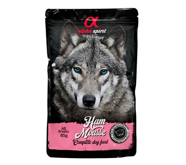 ALPHA SPIRIT POUCH HAM MOUSSE/ Вологий корм д/собак Хем Мусс 85г