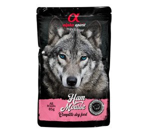 ALPHA SPIRIT POUCH HAM MOUSSE/ Вологий корм д/собак Хем Мусс 85г