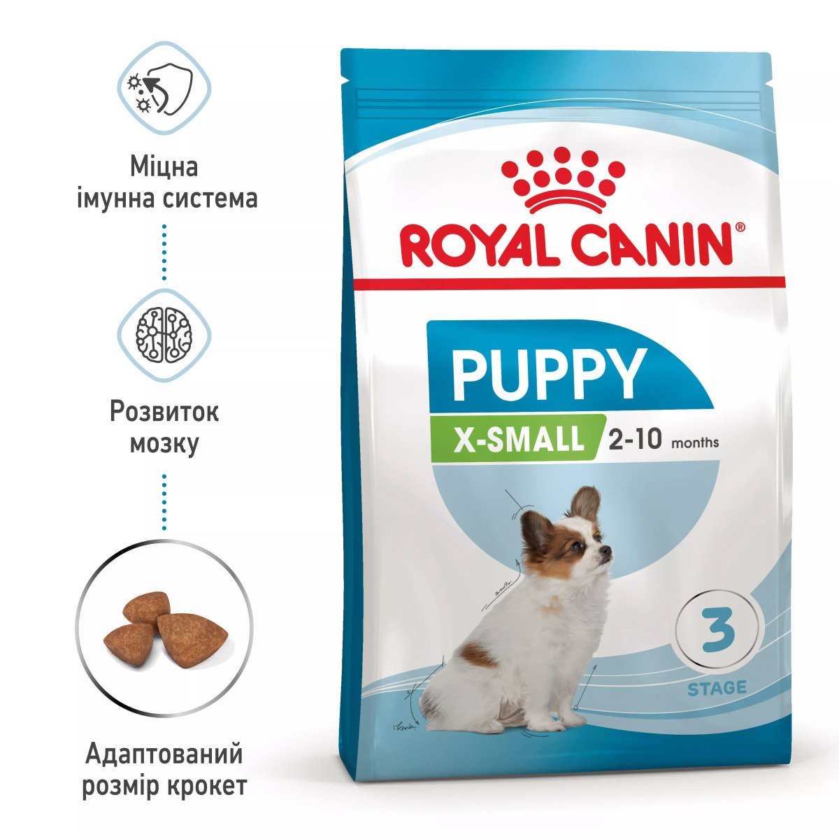 Сухий корм для цуценят мініатюрних порід Royal Canin Xsmall Puppy, 500 г