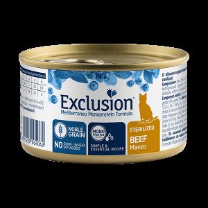Вологий корм для дорослих стерилізованих котів Exclusion Mediterraneo Sterilized Cat Beef, 85 г (паштет із яловичиною)