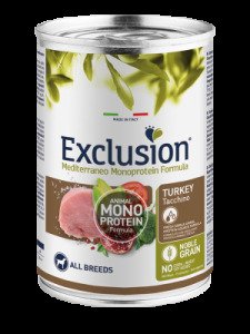Корм для собак Exclusion Mediterraneo Noble Grain з індичкою, 400 г
